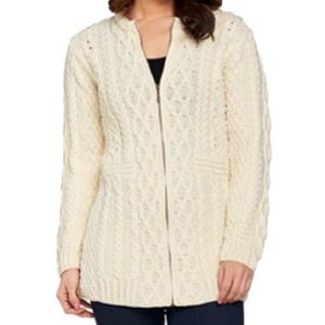 100% Merino Wool Zip Front Sweater